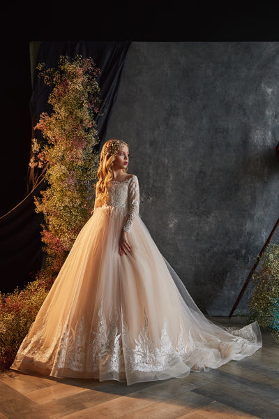 Pentelei Couture Wedding Party Communion Special Occasion Pageant Gown