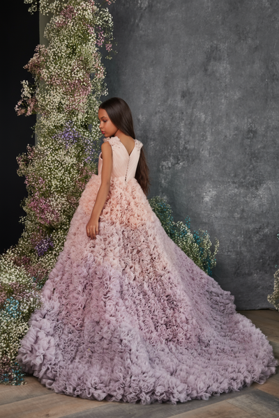 Amoura Pentelei Couture Girls Ombre Pageant Gown