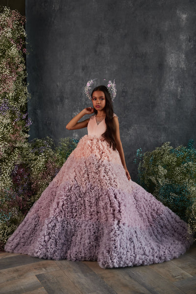 Amoura Pentelei Couture Girls Ombre Pageant Gown