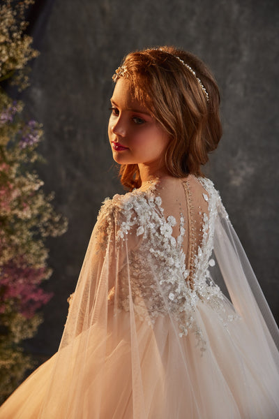 Elegant Communion Flower Girl Gown | Pageant Style by Pentelei Couture
