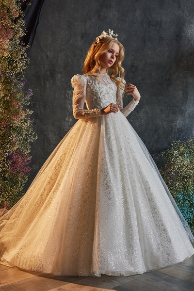 Pentelei Couture Pageant Dress | Flower Girl Wedding & Father Daughter Dance Gown