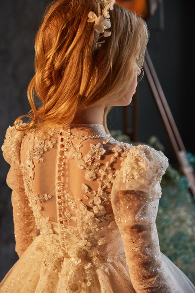 Pentelei Couture Pageant Dress | Flower Girl Wedding & Father Daughter Dance Gown