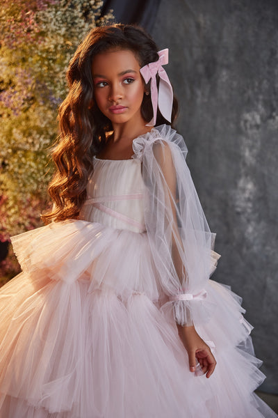Luxury Pentelei Couture Layered Tulle Gown for Girls – Perfect Special Occasion Dress