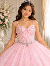 Girls Pageant Ball Gown with Bow | Princess Collection