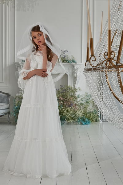 Pentelei Couture White Communion & Flower Girl Dress