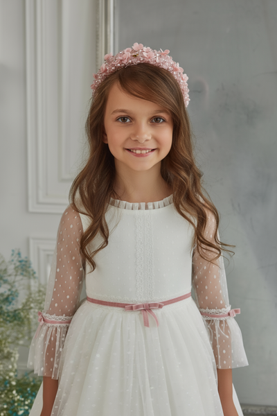 Pentelei Couture Aurelia Rose Girls Communion Gown