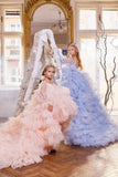 Whimsical Layered Tulle Gown for Girls | Pentelei Couture Special Occasion Dress
