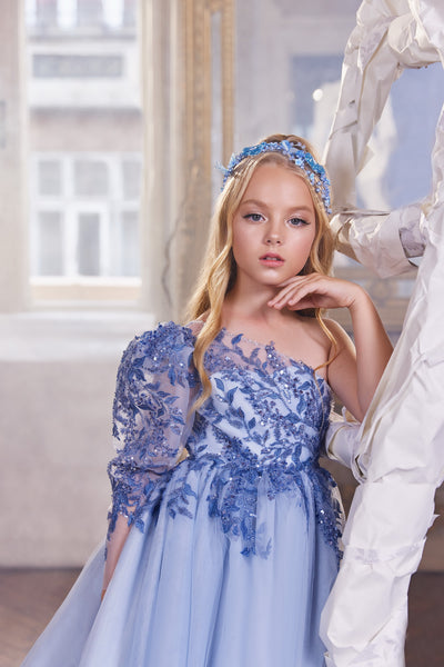 Pentelei Couture Girls Pageant Flower Girl Dress - Special Occasion