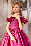 Pentelei Couture Girls Satin Pageant Dress – Perfect for Father-Daughter Dance