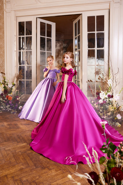 Pentelei Couture Girls Satin Pageant Dress – Perfect for Father-Daughter Dance