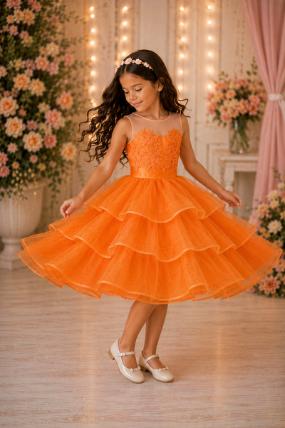 Fuchsia Floral Tulle Flower Girl Dress | Sparkle Collection