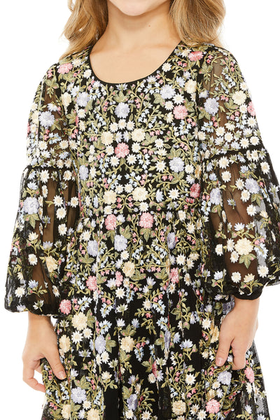 MAC DUGGAL Girls Easter Special Occasion Wedding Party Floral Dress