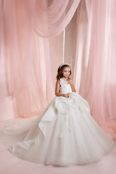 Pentelei Couture 3603 | Girls Special Occasion Dress | Blush Kids