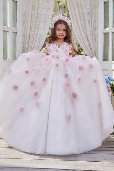 Pentelei Couture Flower Girl Wedding Gown – Pageant & Father-Daughter Dance
