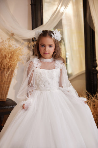 Pentelei Couture Gorgeous Communion Gown with Floral Motifs