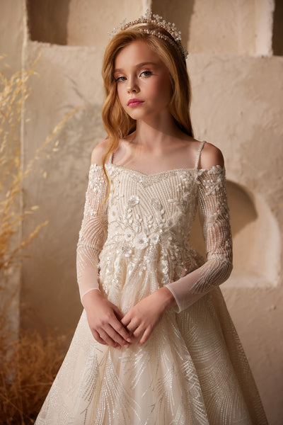 Pentelei Couture 3620 | Flower Girl Communion Dress | Blush Kids
