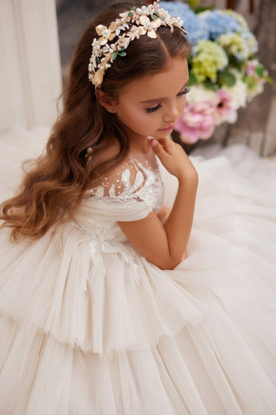 Pentelei Couture Pageant Gown - Stunning Flower Girl Dress