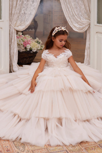 Pentelei Couture Pageant Gown - Stunning Flower Girl Dress