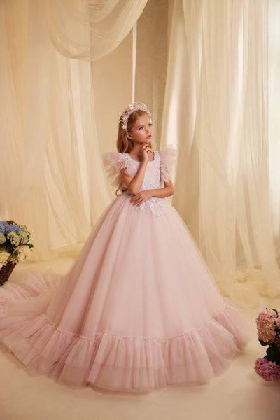 Pentelei Couture Fairytale Flower Girl & Pageant Gown - Special Occasion Dress