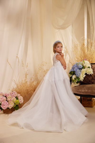 Kids Pageant Lace Tiered Dress | Pentelei Couture | Girls Special Event