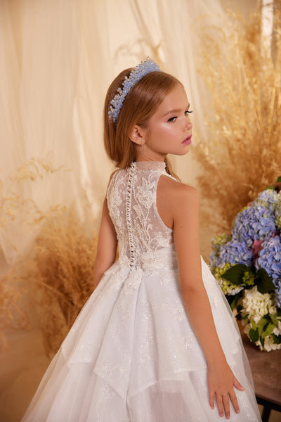 Kids Pageant Lace Tiered Dress | Pentelei Couture | Girls Special Event