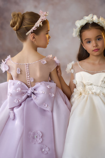Elegant Girls Pageant Dress | Pentelei Couture | Communion Flower Girl