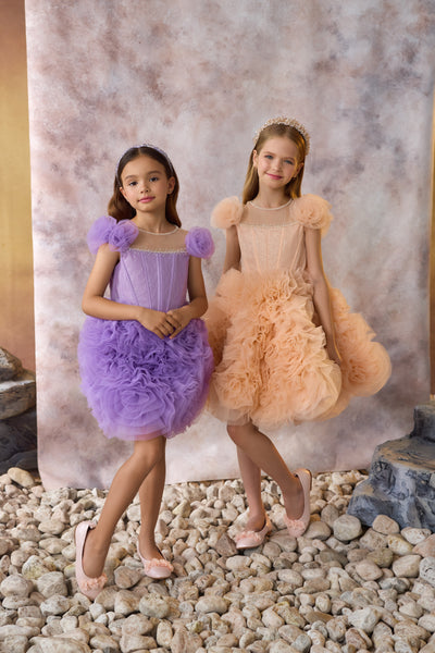 Radiant Purple Tulle Girls Party Dress | Pentelei Couture | Birthday & Pageant