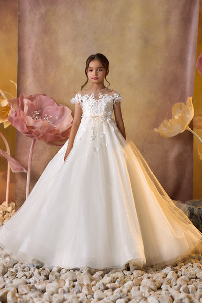 Ethereal Ivory Flower Girl Dress | Pentelei Couture | Communion & Pageant