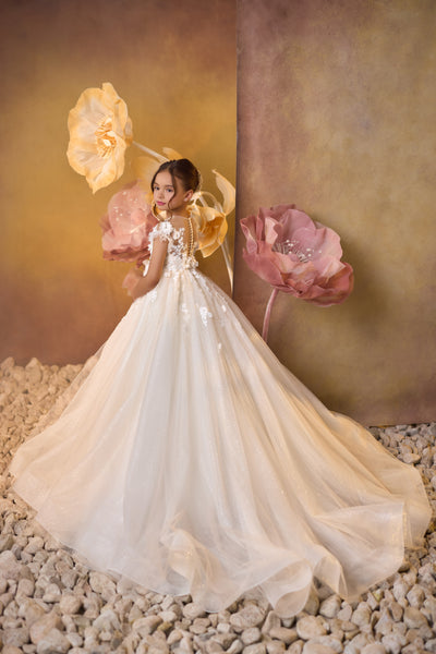 Ethereal Ivory Flower Girl Dress | Pentelei Couture | Communion & Pageant