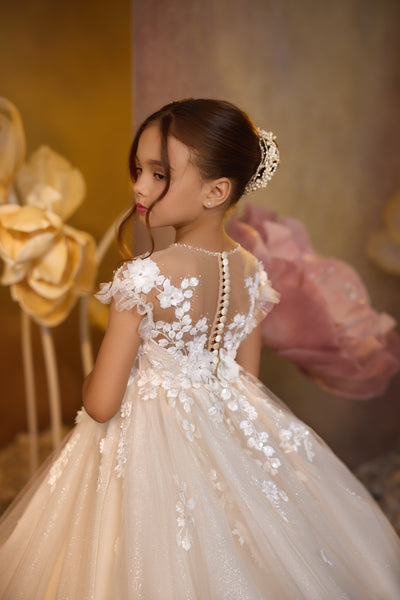 Ethereal Ivory Flower Girl Dress | Pentelei Couture | Communion & Pageant