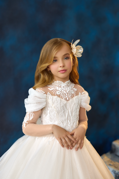 Pentelei Couture 3732 | Shop this Exquisite Communion Flower Girl Dress Today