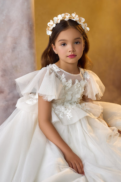 Delicate Ivory Flower Girl Gown | Pentelei Couture | First Communion