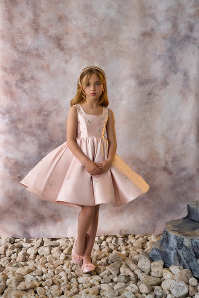 Pentelei Girls Couture 3737 | Pink Mikado Special Occasion Dress