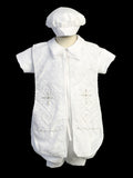 Luca Dedication Set | Boys Baptism Outfit in White or Ivory