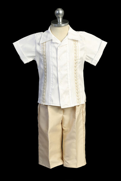 Mateo Guayabera Set | Boys Special Occasion or Christening Outfit