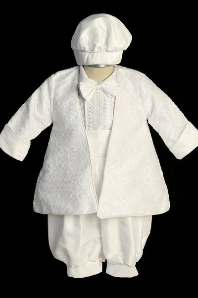Boys’ Christening Outfit – 5-Piece Baptism Suit in White or Ivory