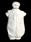 Boys’ Christening Romper – Embroidered Maria Baptism Outfit