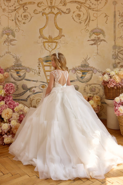 Elegant White Couture Dress | Pentelei Couture Communion & Flower Girl