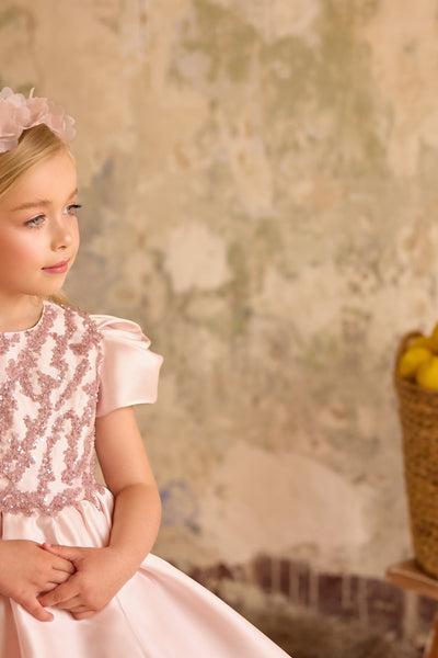 Amara Rose Gown | Pentelei Couture Pink Hi-Lo Dress