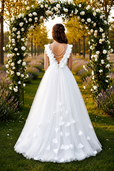 Rosamere Petal Train Gown