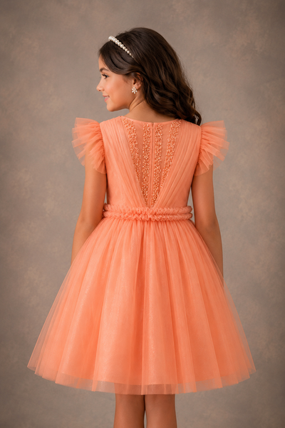 Girls Tulle Party Dress Beaded Bodice | Sparkle Collection