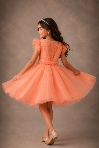 Girls Tulle Party Dress Beaded Bodice | Sparkle Collection