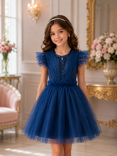 Girls Tulle Party Dress Beaded Bodice | Sparkle Collection