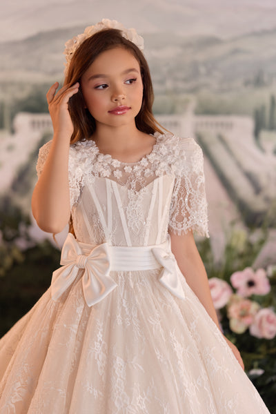 Pentelei Couture Luxury Girls Communion & Flower Girl Dress
