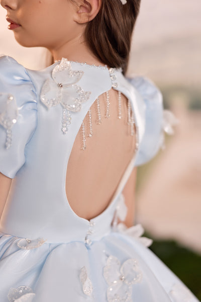Pentelei Couture Luxury Girls Ball Gown with Train