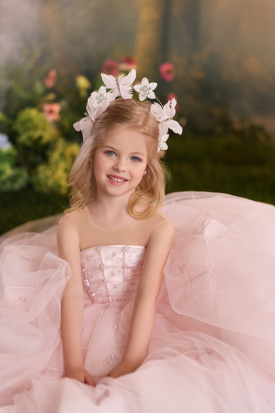 Pentelei Couture Girls Ball Gown | Flower Girl Dress