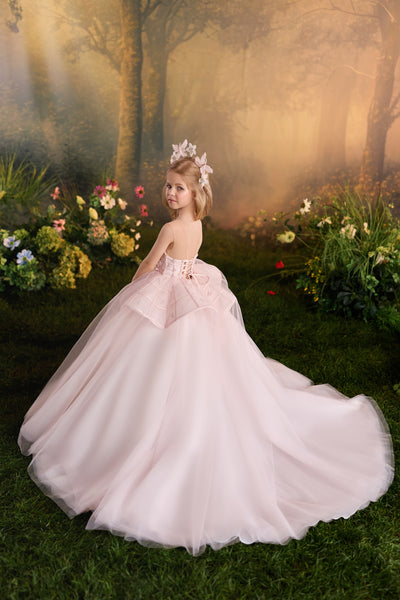 Pentelei Couture Girls Ball Gown | Flower Girl Dress