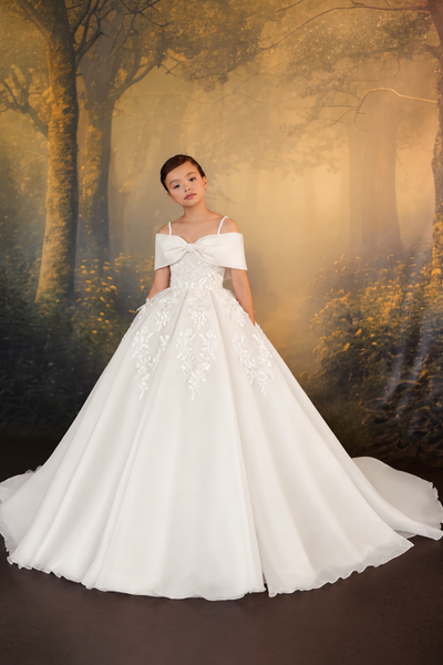 Pentelei Couture Luxury Flower Girl Ball Gown