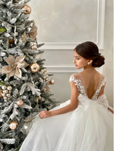 Cameron Wedding Tulle and Lace Flower Girl Dress