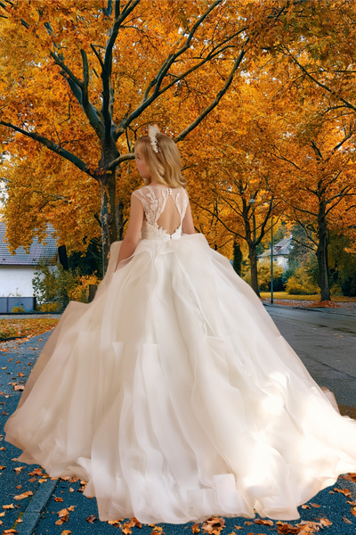 Ivory or White Pentelei Couture Communion Dress
